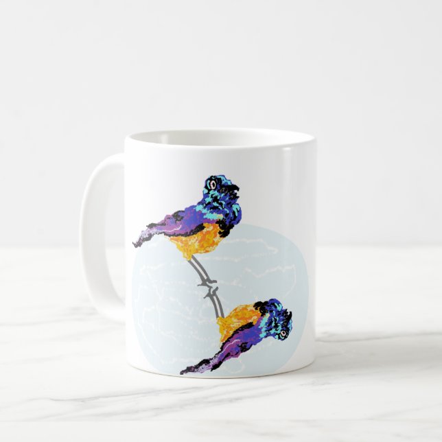 Mug : Colourful Bird (Front Left)