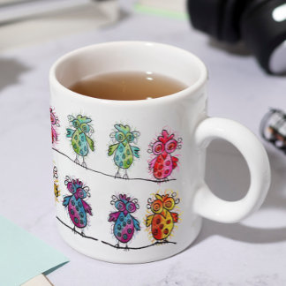 Mug (Colourful Whimsical Birds 01)