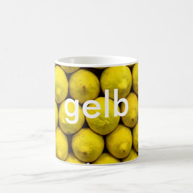 mug: colours german yellow (gelb) coffee mug (Center)