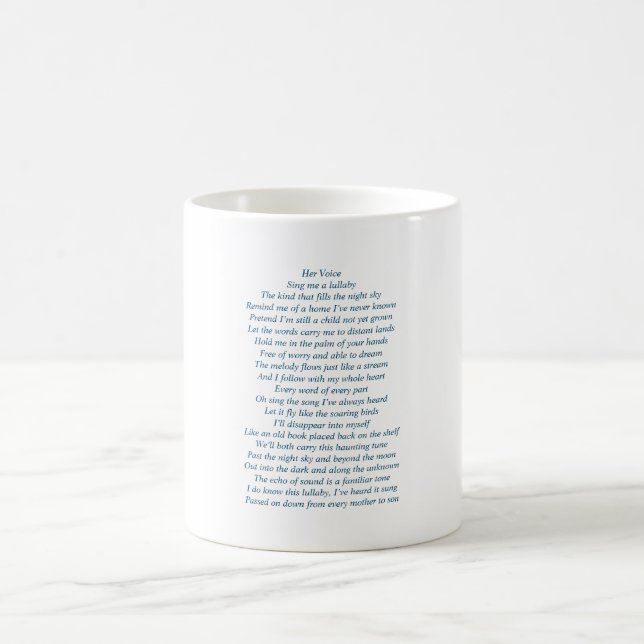 Mug complete with original poetry (Center)
