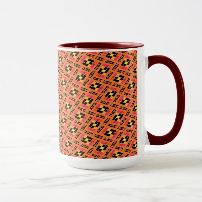 MUG Cup Jimette Design pink orange white (Right)