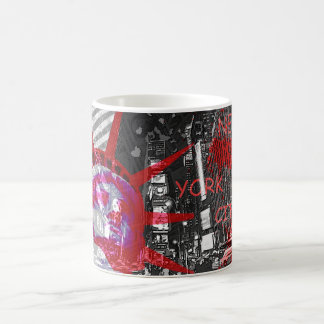 mug cup the USA New York rules red freedom black
