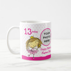 ♥ MUG ♥ Custom 13th Birthday Cute Pink Princess