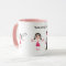 Mug Custom humour pink white