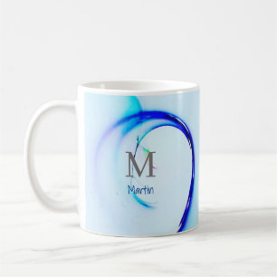 MUG custom MONOGRAMED OCEAN WAVE SURF NAME