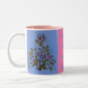 Mug cute kitten design with bow