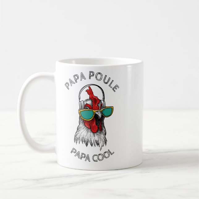 Mug dad's chicken dad cool, super dad's gift (Left)