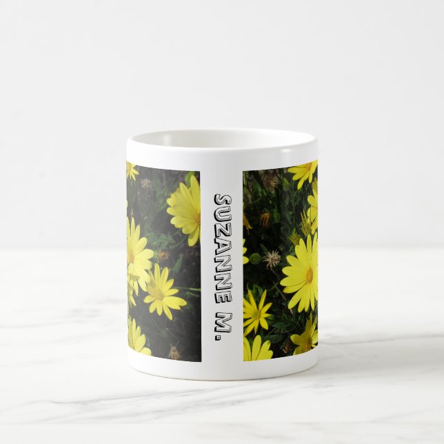 Mug - Daisies with Name (Center)