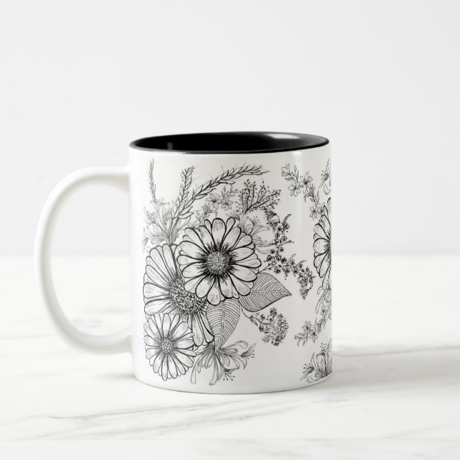 Mug Daisy Floral  (Left)