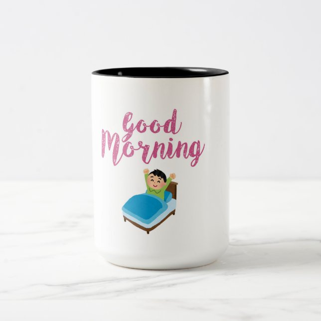 mug design for kids,mug good morning design, (Center)