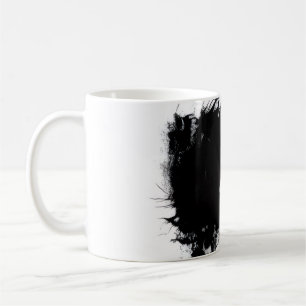 Mug  Edgy Black Ink Splatter Abstract Grunge Desig