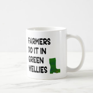 Mug - Farmers do it in Green Wellies