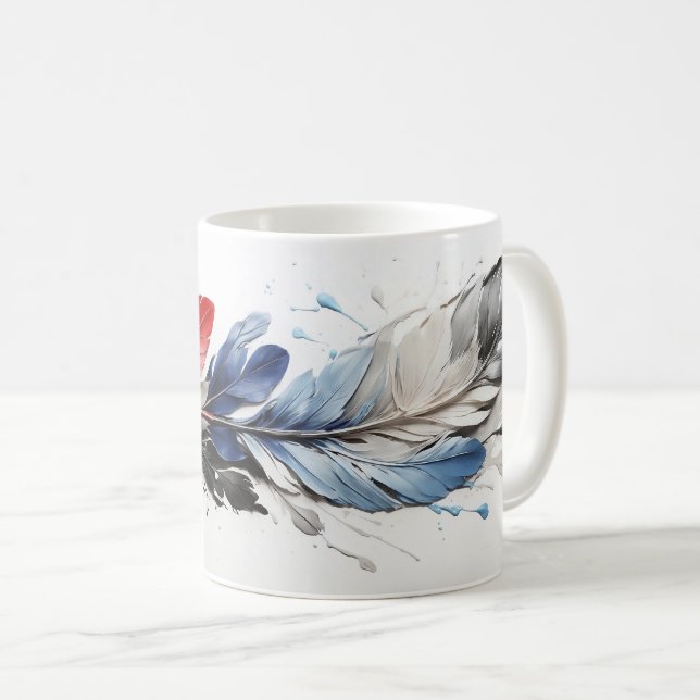 Mug - Feather - Tricolor (Front Right)