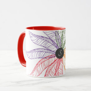 Mug - Feathers with Monogram