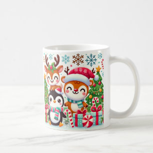 mug featuring cute Christmas characters
