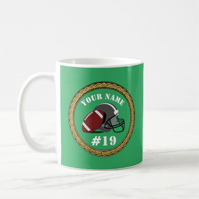 Mug Football - Add Name & Number (Left)