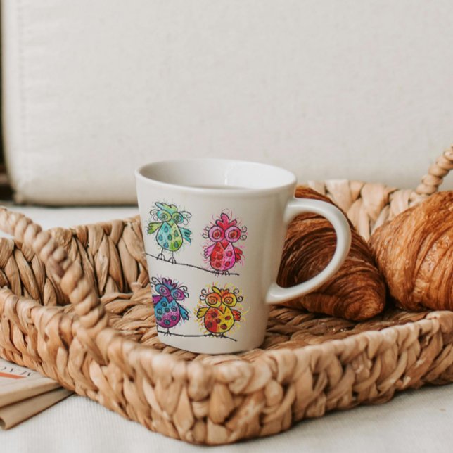 Mug for gifts (Colourful Whimsical Birds 01) (Creator Uploaded)