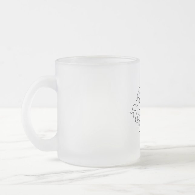 Mug FROSTED GLASS ART STYLE DESIGN (Left)