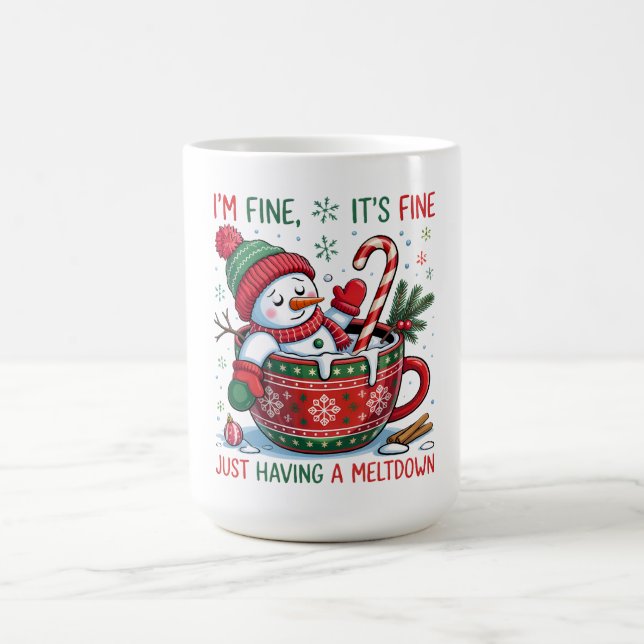 Mug-Funny Snowman Christmas Mug (Center)