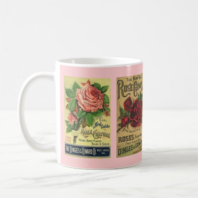 MUG ~ GARDENING VINTAGE ROSE CULTURE ~ ADVERTISING (Left)