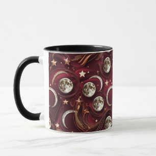 Mug - Garnet Red Celestial Moon
