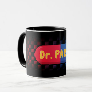 Mug Gélule + Damier dégradé
