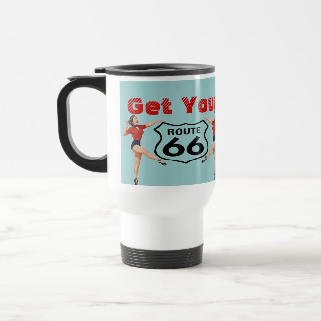 Mug Get Your Kicks On Route 66 Road Trip Nostalgia (Left)