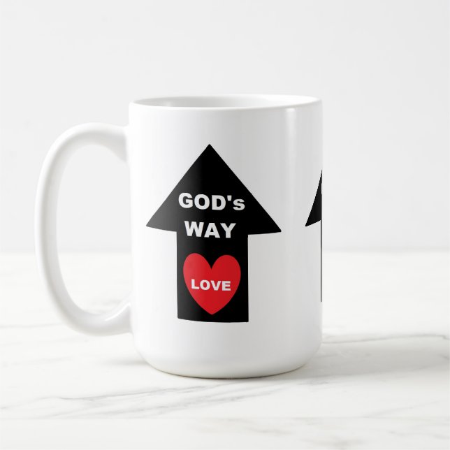 Mug Gods Way Love Arrow Heart (Left)