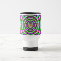 Mug Green and Pink Toothed Rings