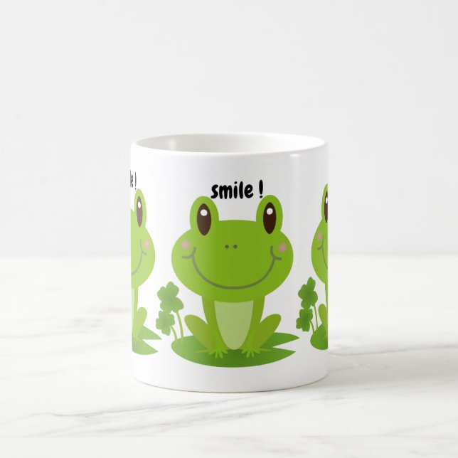Mug grenouille personnalisé, mug à café grenouille (Center)