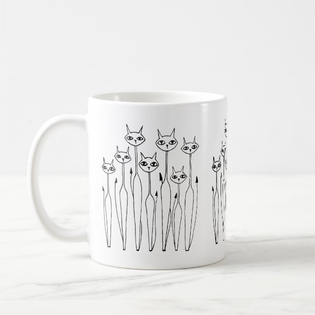 Mug (Hand-drawn cats) (Left)