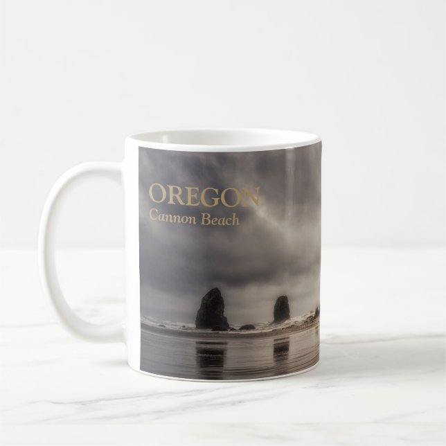 Mug: Haystack Rock And Needles Coffee Mug (Left)