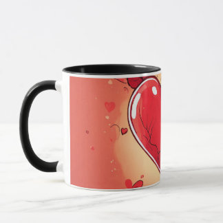 #mug #heart print mug "Love in Every Sip: Heart