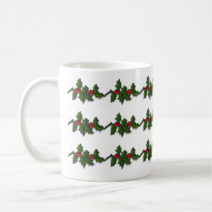 Mug - Holly Leaves and Berries