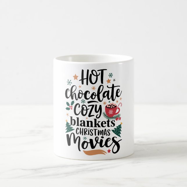 Mug-Hot Chocolate Cozy Christmas Vibes Collection Coffee Mug (Center)