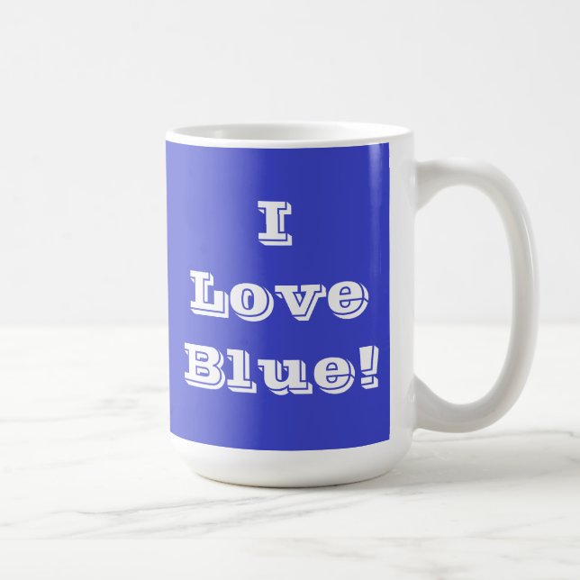 Mug I Love Blue (Right)