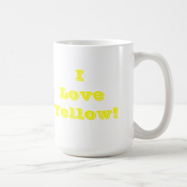 Mug I Love Yellow (Right)