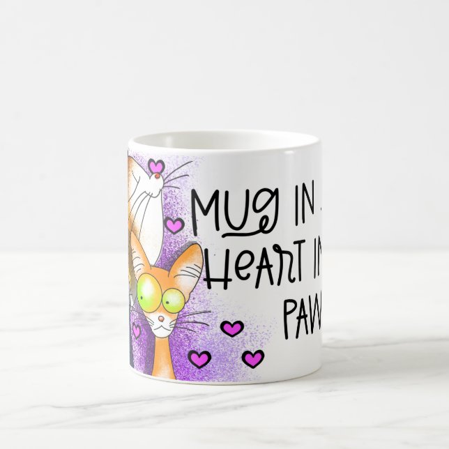 mug in hands heart in her paws (Center)