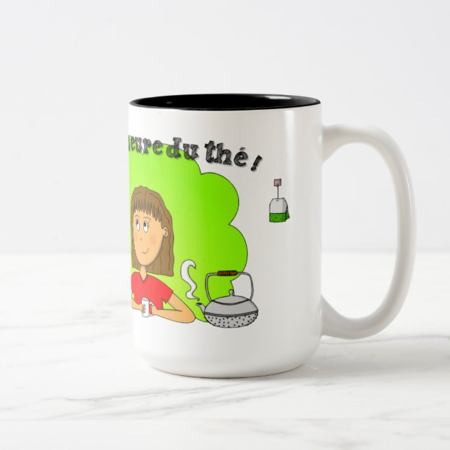 Mug “It is the tea time!” for left-handed person (Right)