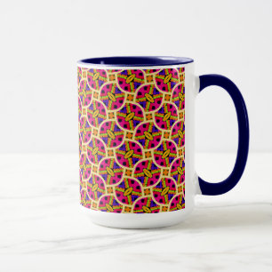 MUG Jimette Design pink yellow orange white