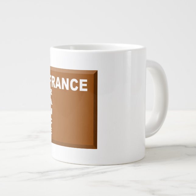 MUG JUMBO WHITE CHOCOLAT FRANCE (Front Right)