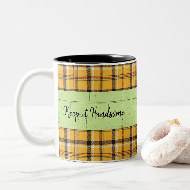 Mug Keep it Handsome Plaid (With Donut)