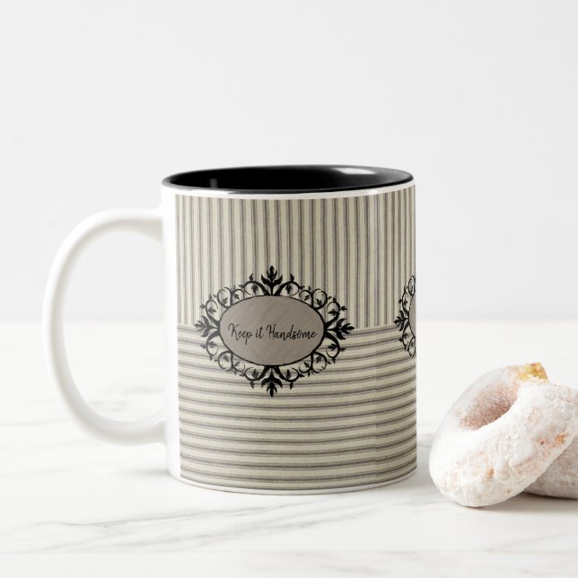 Mug Keep it Handsome Stripe (With Donut)