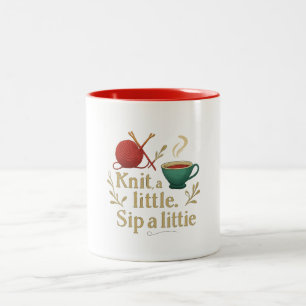 Mug - Knit a little, sip a little.