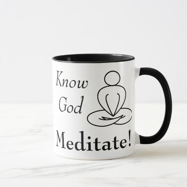 Mug - Know God, Meditate (Right)