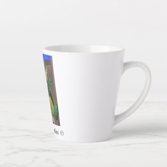  Mug Latte-fun picture of Augie the Turtle (Right)