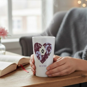 Mug Latte Heart of Violets Edition "MY LOVE"