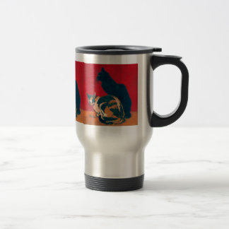 Mug:  Les Chats by Theophile Steinlen Travel Mug
