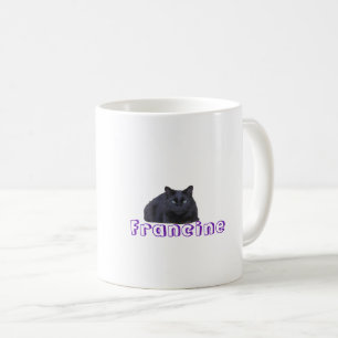 Mug - Letter with Black Cat and Name
