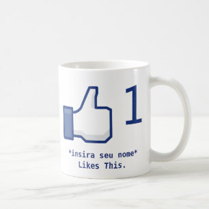 Mug “Likes This” Facebook (Personalizável)